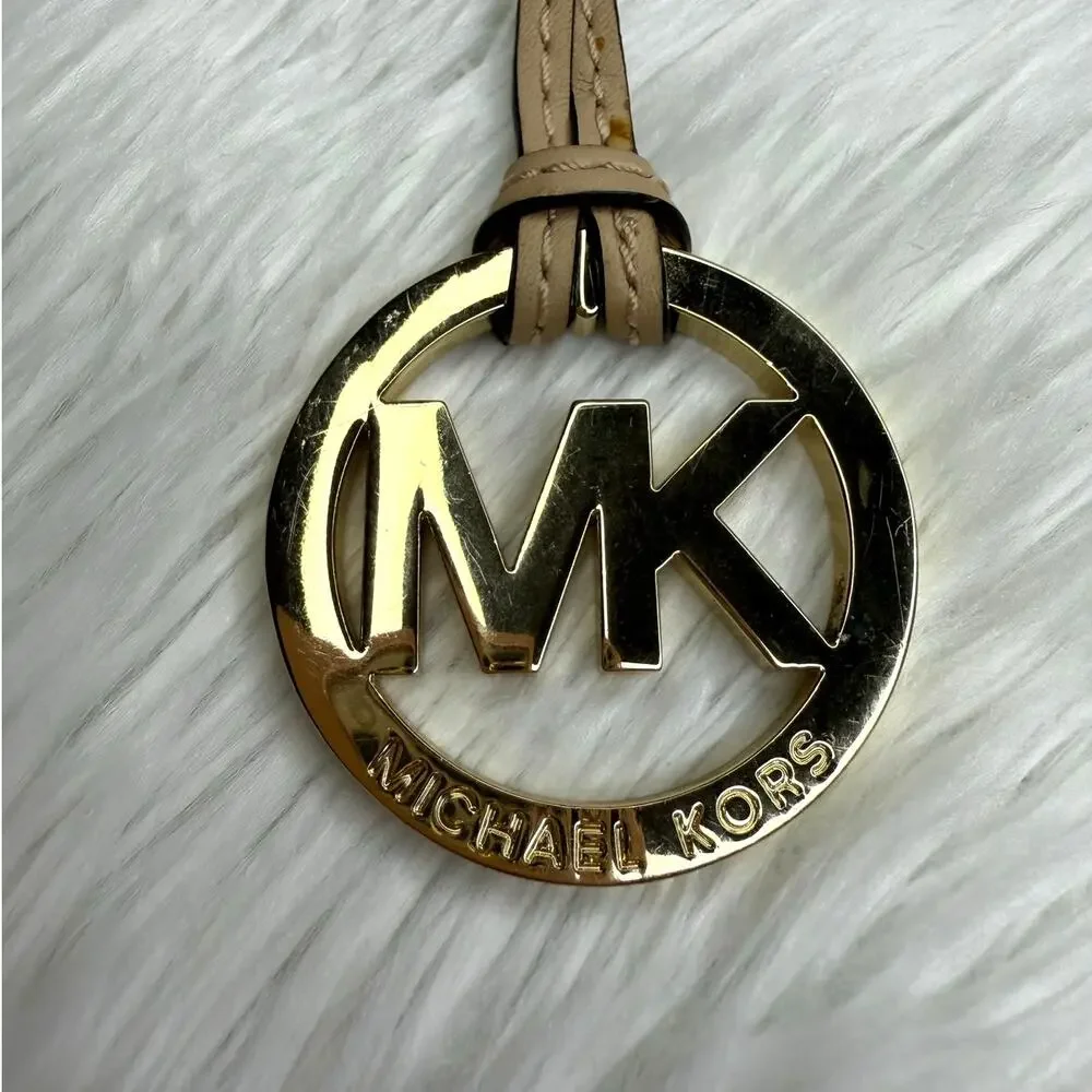 Michael Kors Beige Gold Bag Charm